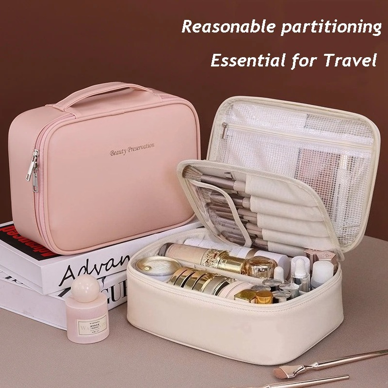 PU Leather Double Layer Makeup - Luxury Skincare And Makeup Brands 评论和价格